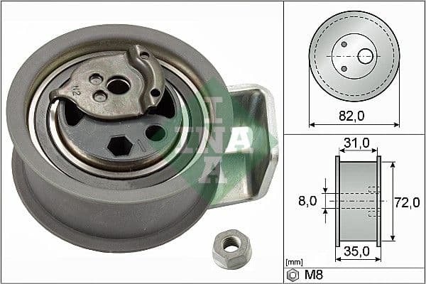 Spriegotājrullītis, Gāzu sadales mehānisma piedziņas siksna INA 531 0436 20 1