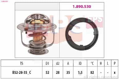 Termostats, Dzesēšanas šķidrums EPS 1.880.493 1