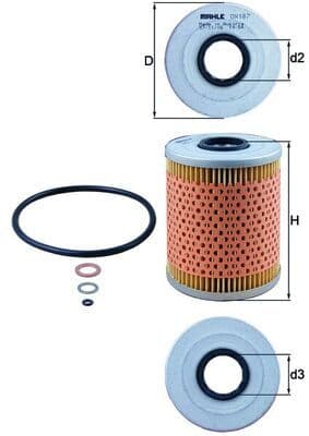 Eļļas filtrs KNECHT OX 187D 1