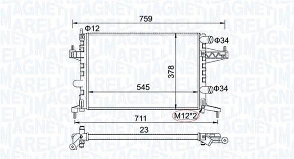 Radiators, Motora dzesēšanas sistēma MAGNETI MARELLI 350213829000 1