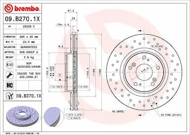 Bremžu diski BREMBO 09.B270.1X 1