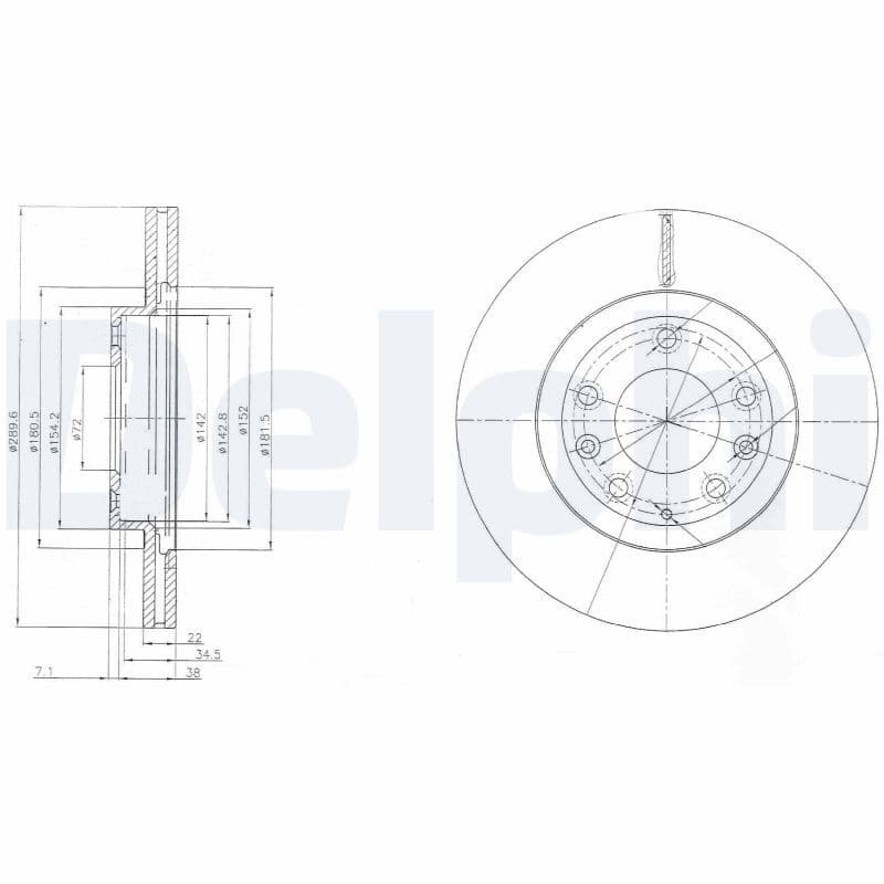 Bremžu diski DELPHI BG4141 1