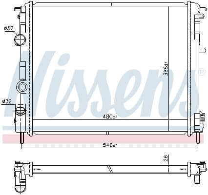 Radiators, Motora dzesēšanas sistēma NISSENS 607085 1