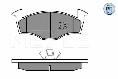 Bremžu uzliku kompl., Disku bremzes MEYLE 025 218 6615/PD 2