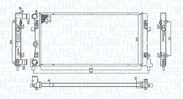 Radiators, Motora dzesēšanas sistēma MAGNETI MARELLI 350213182300 1