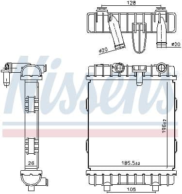 Radiators, Motora dzesēšanas sistēma NISSENS 606641 5