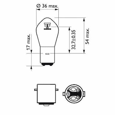 Kvēlspuldze PHILIPS 12728BW 3