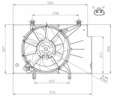 Ventilators, Motora dzesēšanas sistēma NRF 47957 1