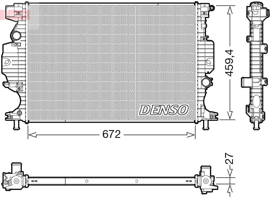 Radiators, Motora dzesēšanas sistēma DENSO DRM10120 1