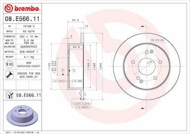 Bremžu diski BREMBO 08.E566.11 1