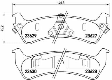 Bremžu uzliku kompl., Disku bremzes BREMBO P 24 042 1