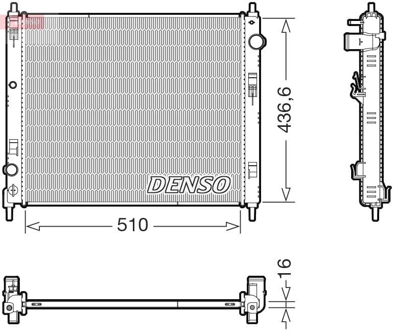 Radiators, Motora dzesēšanas sistēma DENSO DRM46078 1