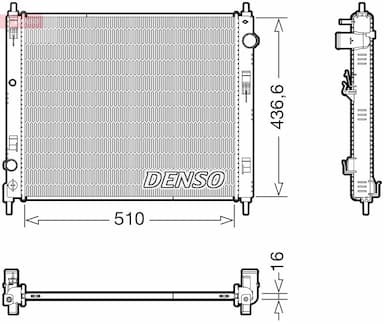 Radiators, Motora dzesēšanas sistēma DENSO DRM46078 1