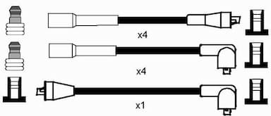 Augstsprieguma vadu komplekts NGK 8279 2