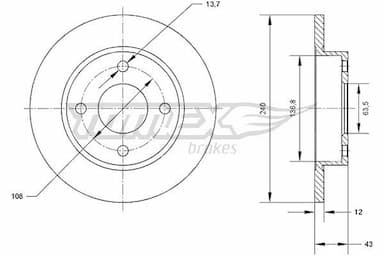 Bremžu diski TOMEX Brakes TX 70-99 1