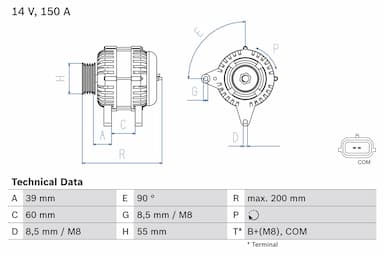 Ģenerators BOSCH 0 986 080 410 1