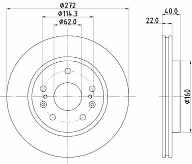 Bremžu diski HELLA 8DD 355 134-651 1