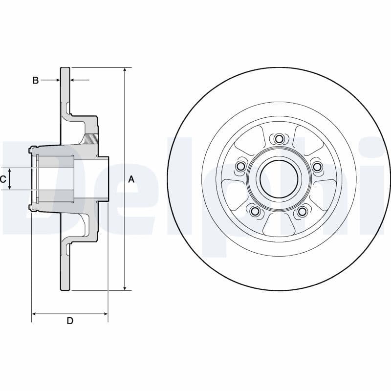 Bremžu diski DELPHI BG9133RS 1