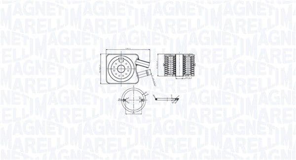 Eļļas radiators, Motoreļļa MAGNETI MARELLI 350300003200 1