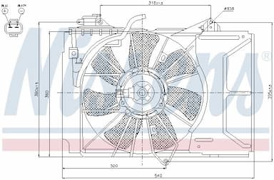 Ventilators, Motora dzesēšanas sistēma NISSENS 85328 6