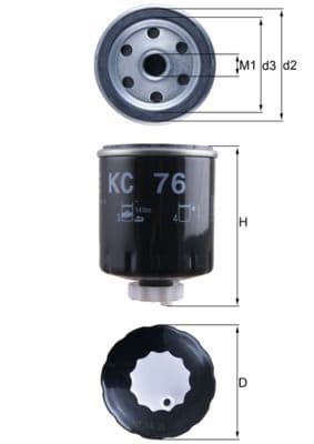 Degvielas filtrs KNECHT KC 76 1