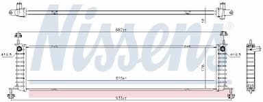 Radiators, Motora dzesēšanas sistēma NISSENS 606915 5