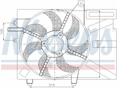 Ventilators, Motora dzesēšanas sistēma NISSENS 85035 6