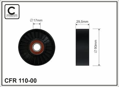 Spriegotājrullītis, Ķīļrievu siksna CAFFARO 110-00 1