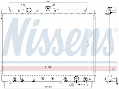 Radiators, Motora dzesēšanas sistēma NISSENS 68116 6