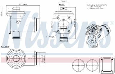 Izpl. gāzu recirkulācijas vārsts NISSENS 98352 7