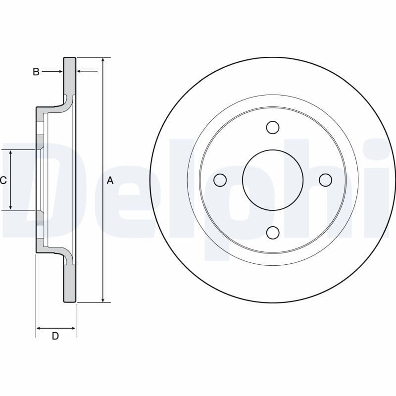 Bremžu diski DELPHI BG4954C 1