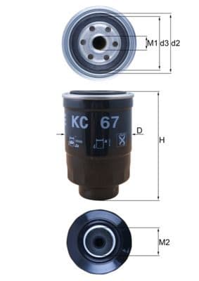 Degvielas filtrs KNECHT KC 67 1