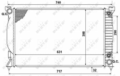 Radiators, Motora dzesēšanas sistēma NRF 53958 1