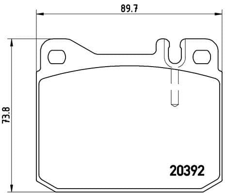 Bremžu uzliku kompl., Disku bremzes BREMBO P 85 007 1