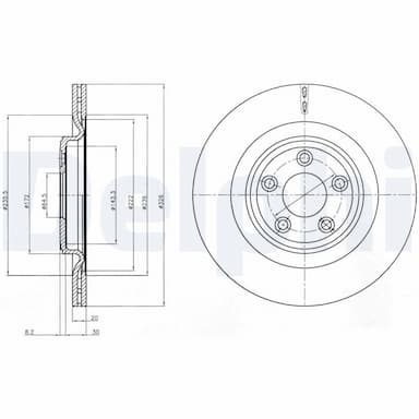 Bremžu diski DELPHI BG4202C 1