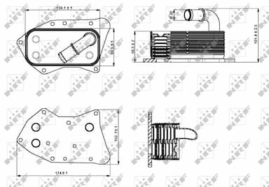 Eļļas radiators, Motoreļļa NRF 31341 5