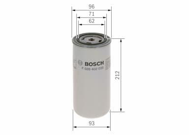 Degvielas filtrs BOSCH F 026 402 035 5