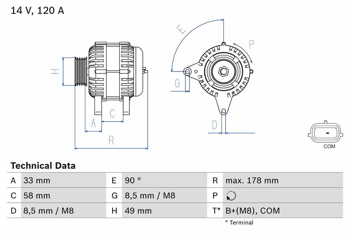 Ģenerators BOSCH 0 986 084 100 1