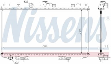 Radiators, Motora dzesēšanas sistēma NISSENS 67346A 6