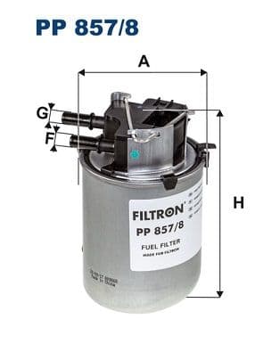 Degvielas filtrs FILTRON PP 857/8 1