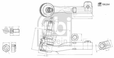 Stūres šķērsstiepņa uzgalis FEBI BILSTEIN 186264 1