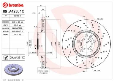 Bremžu diski BREMBO 09.A426.1X 1