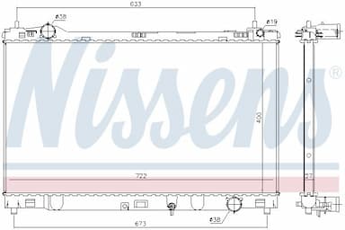 Radiators, Motora dzesēšanas sistēma NISSENS 606547 5