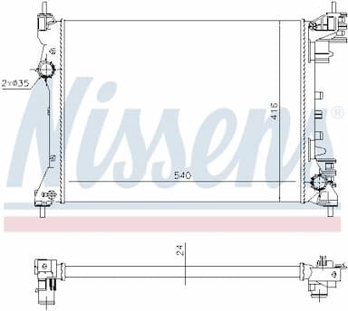 Radiators, Motora dzesēšanas sistēma NISSENS 630753 5