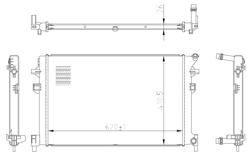 Radiators, Motora dzesēšanas sistēma NRF 50042 1