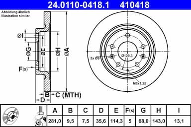 Bremžu diski ATE 24.0110-0418.1 1