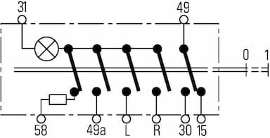 Avārijas gaismas signāla slēdzis HELLA 6HH 003 631-021 2