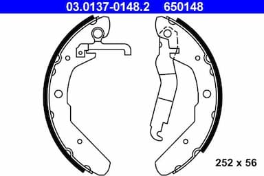 Bremžu loku komplekts ATE 03.0137-0148.2 1