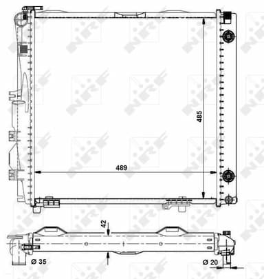 Radiators, Motora dzesēšanas sistēma NRF 504258 1