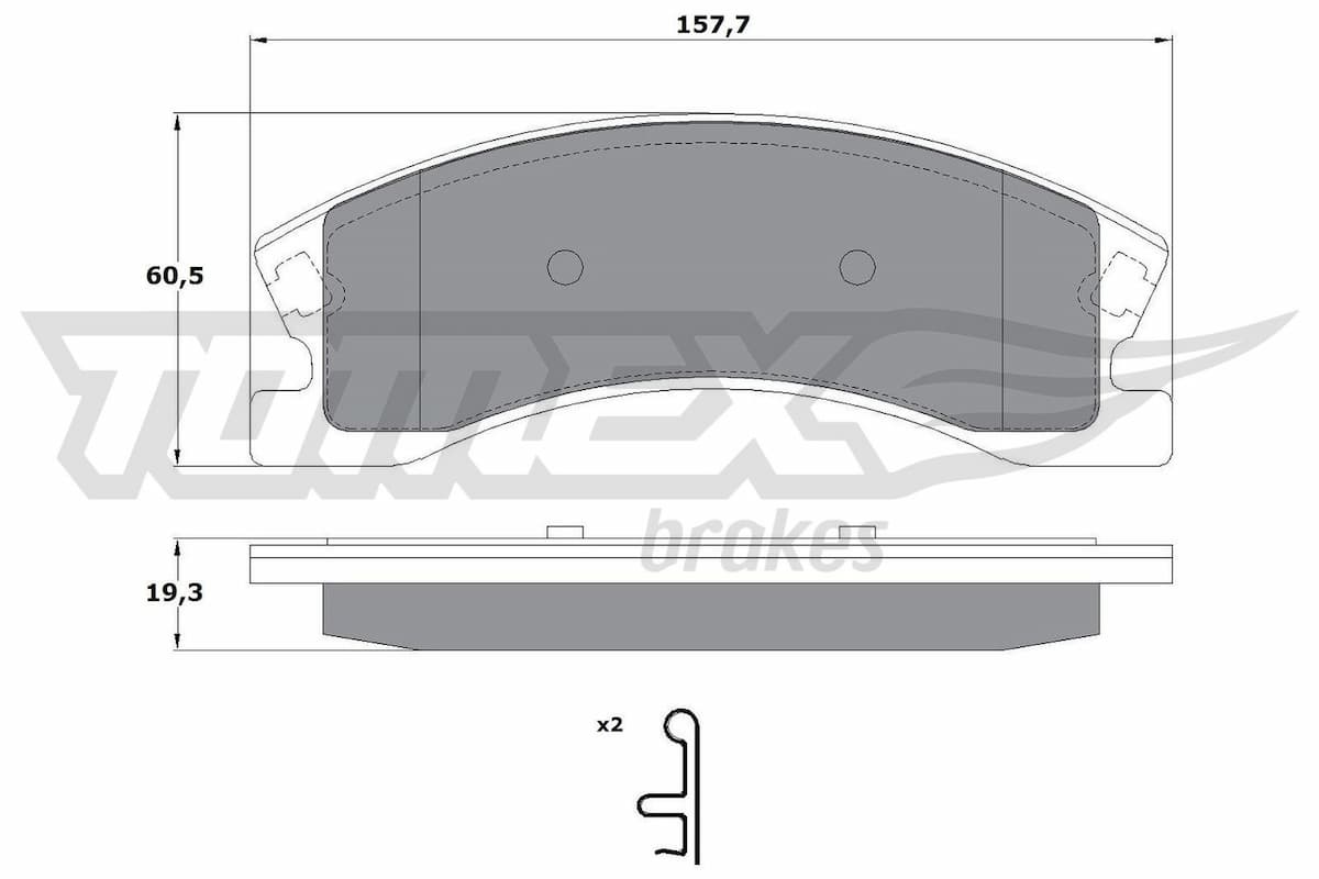 Bremžu uzliku kompl., Disku bremzes TOMEX Brakes TX 14-91 1